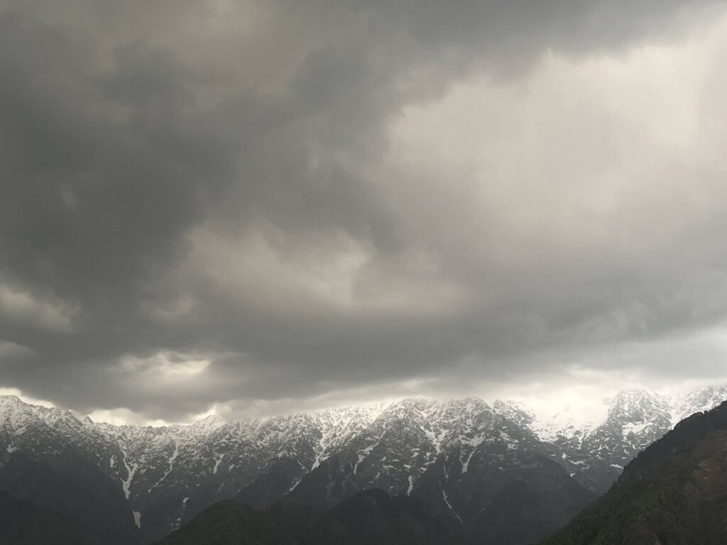 Breathtaking view before hail storm